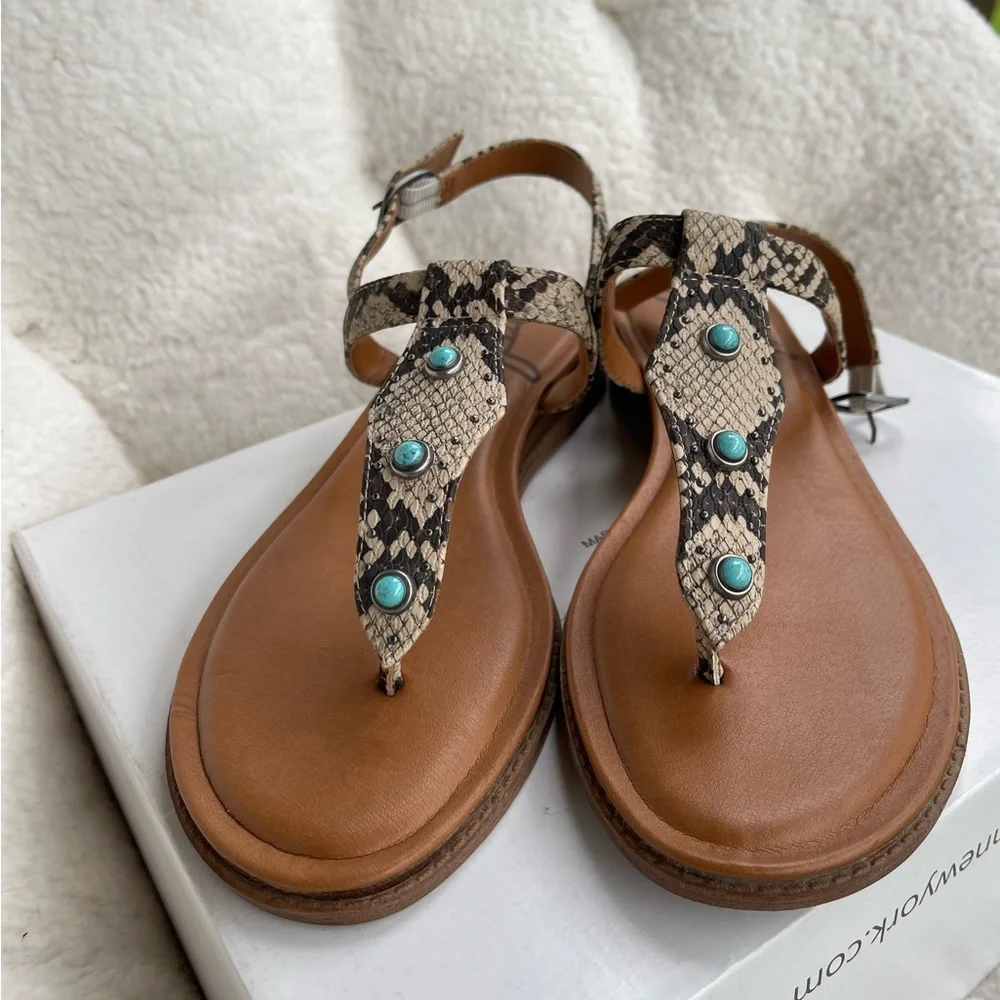 Zodiac Women's Snakeskin Sandals Brown Black Size 9 - Picture 6 of 8